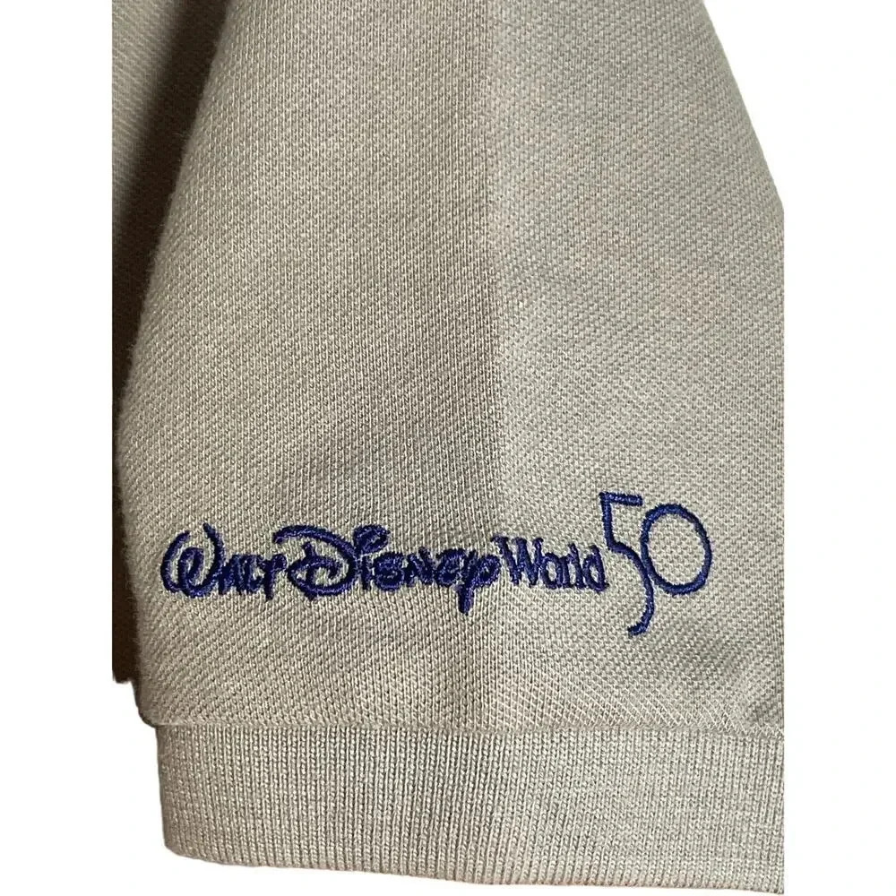 Disney 50th Anniversary Gray Short Sleeve Polo Shirt Men's Size Small - Picture 4 of 5